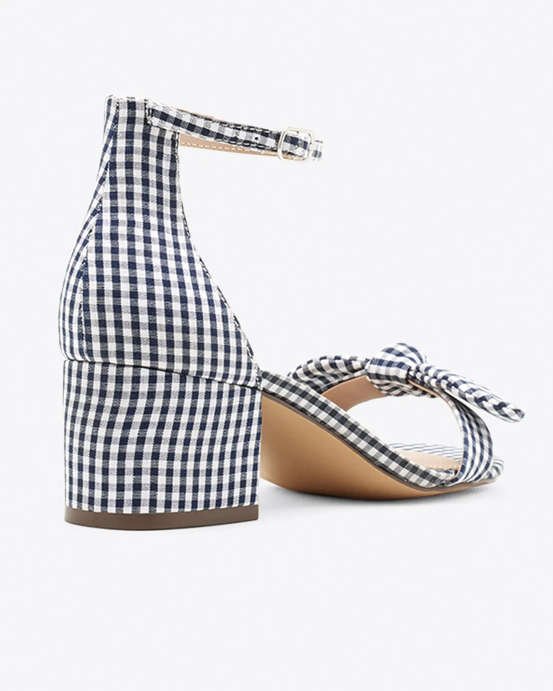 Preston Sandal in Navy Gingham