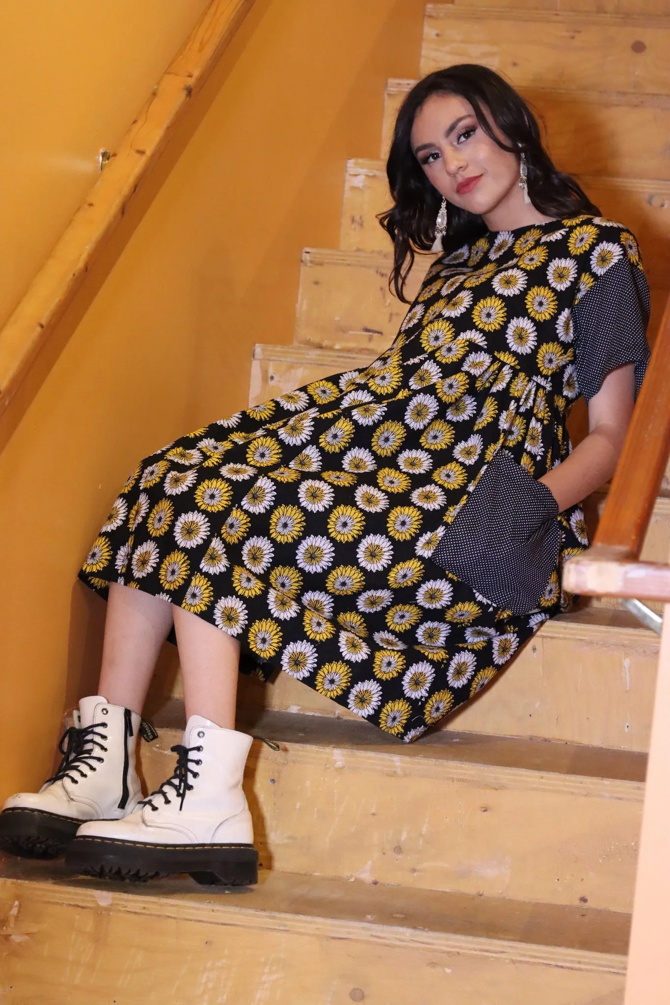 "Sunshine Pop" Oversized Baby Doll Dress