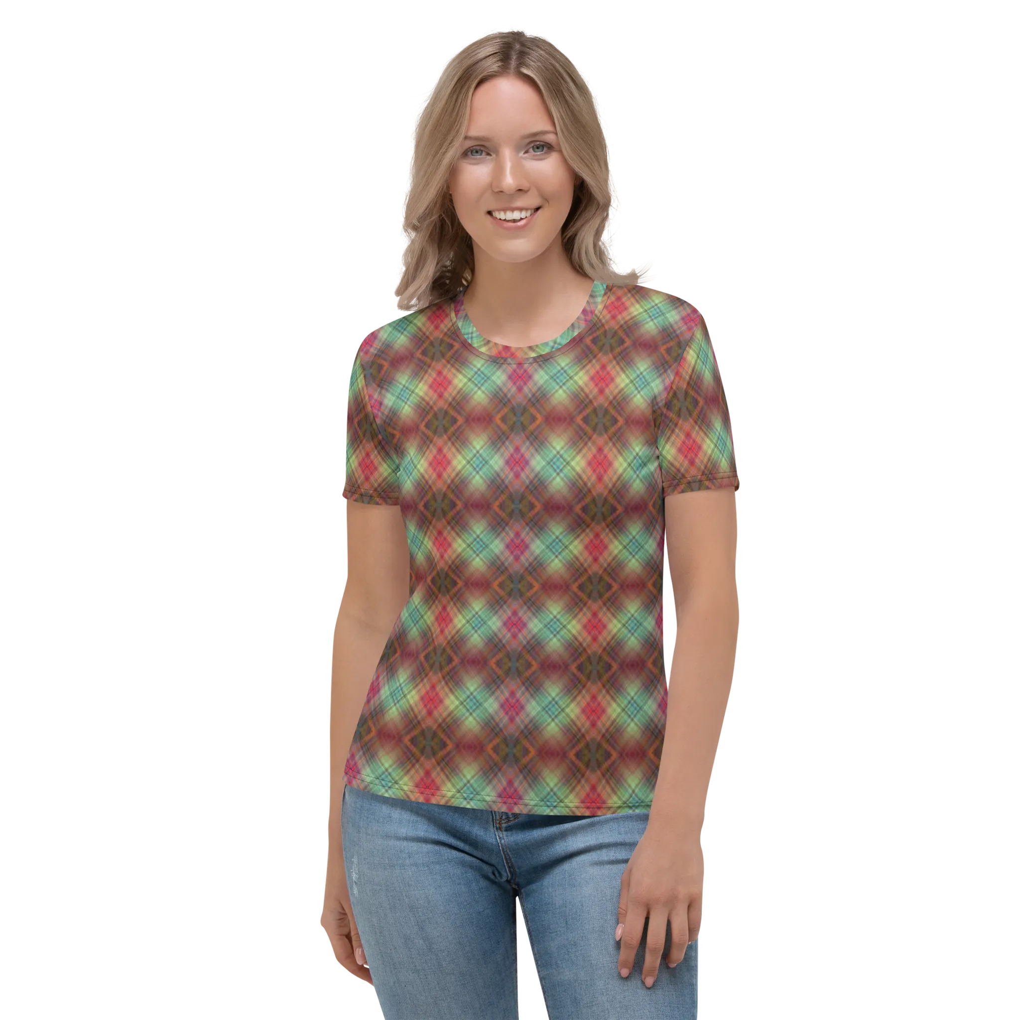 Recursia Argyle Rewired I Women's Crew Neck T-Shirt