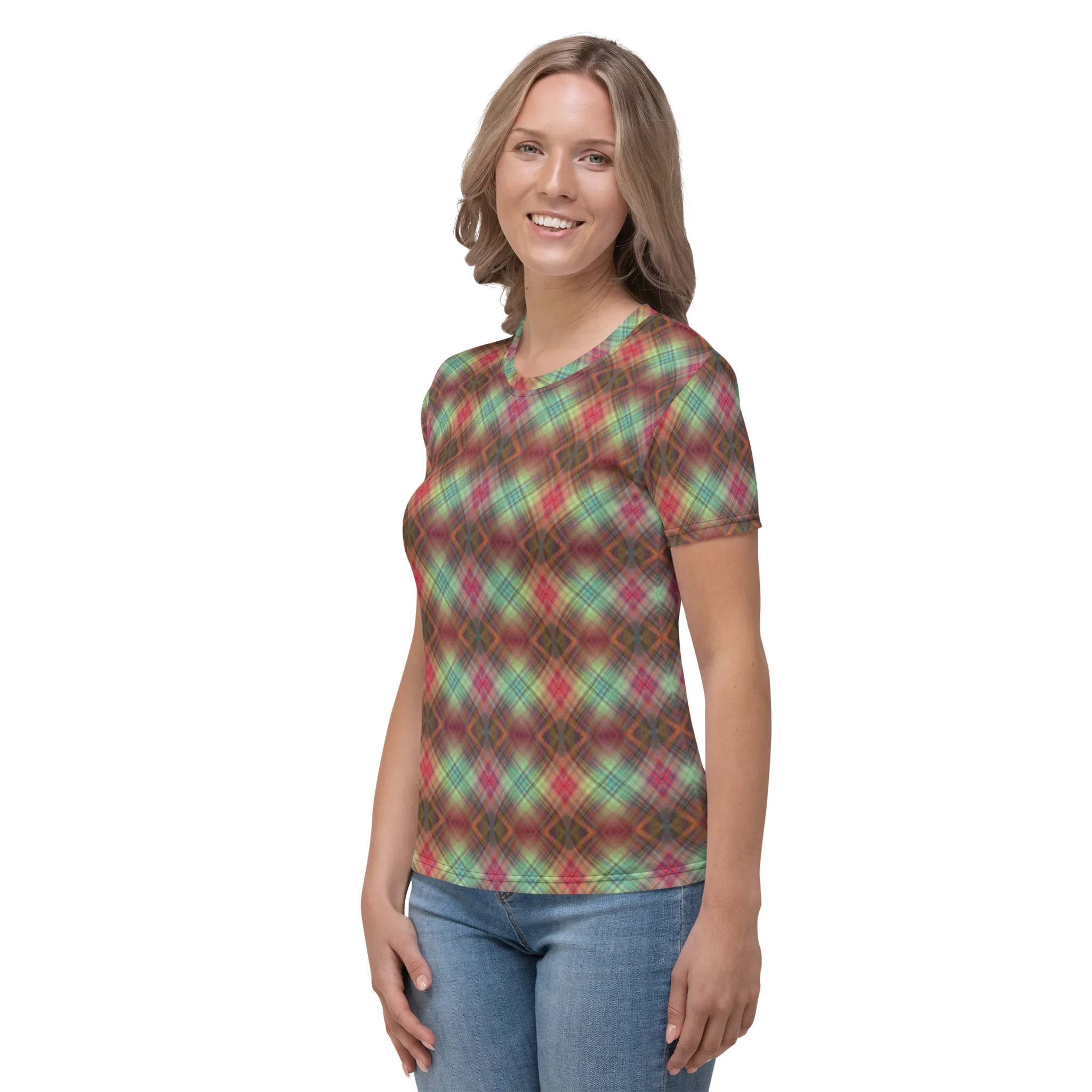 Recursia Argyle Rewired I Women's Crew Neck T-Shirt