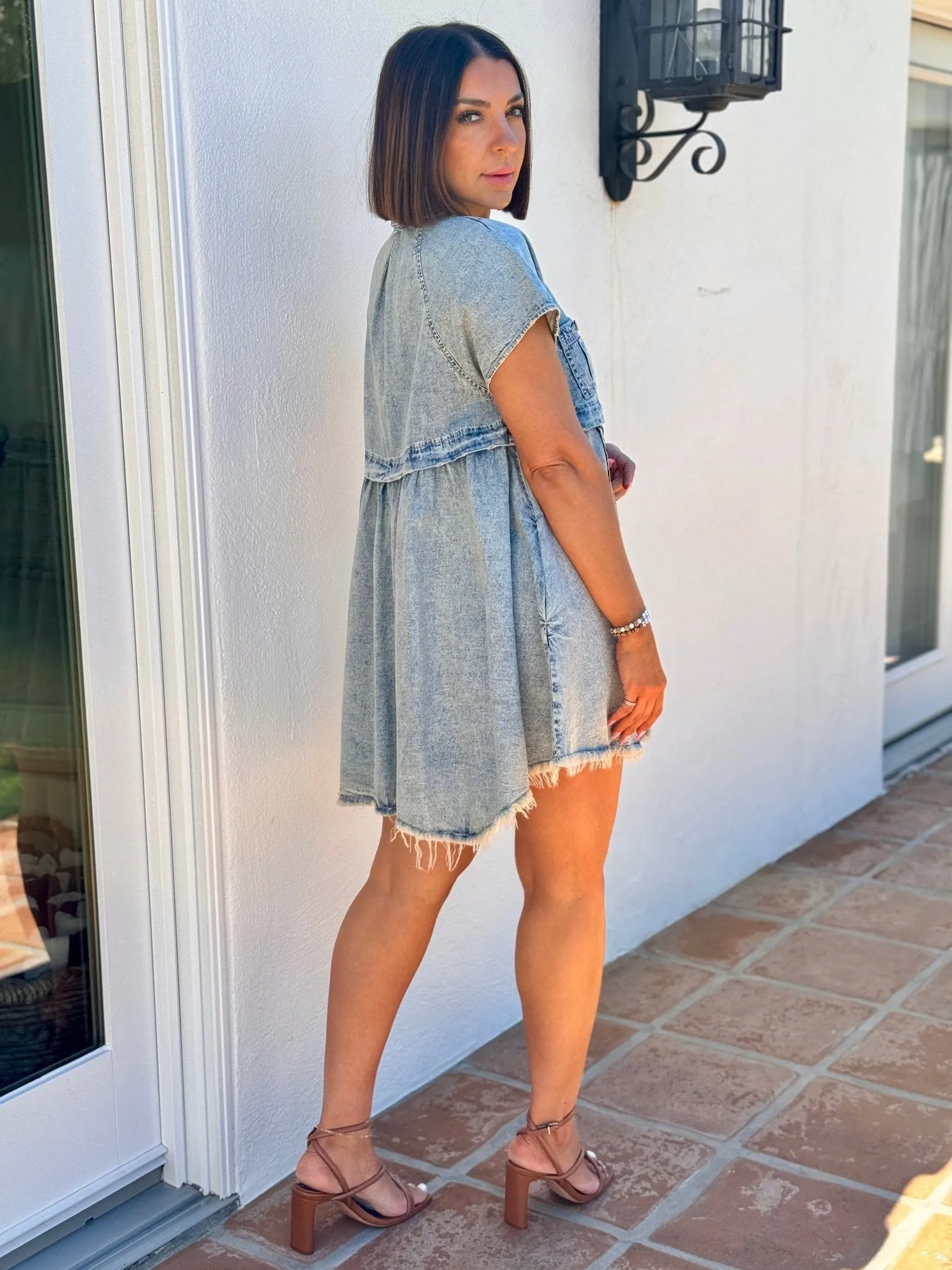 Ronnie Denim Mini Dress by Free People