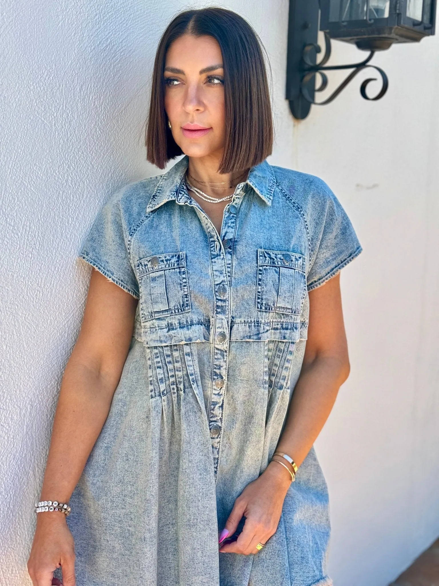 Ronnie Denim Mini Dress by Free People