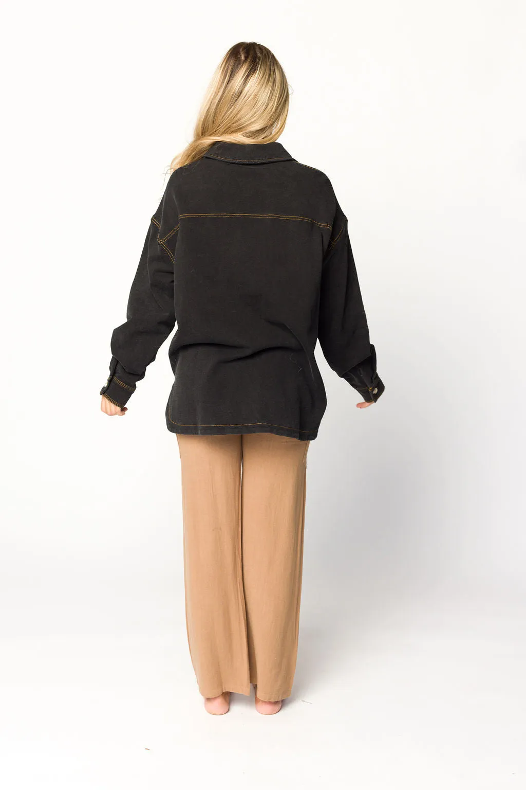 Sadie Linen Cargo Pants With Pockets in Taupe