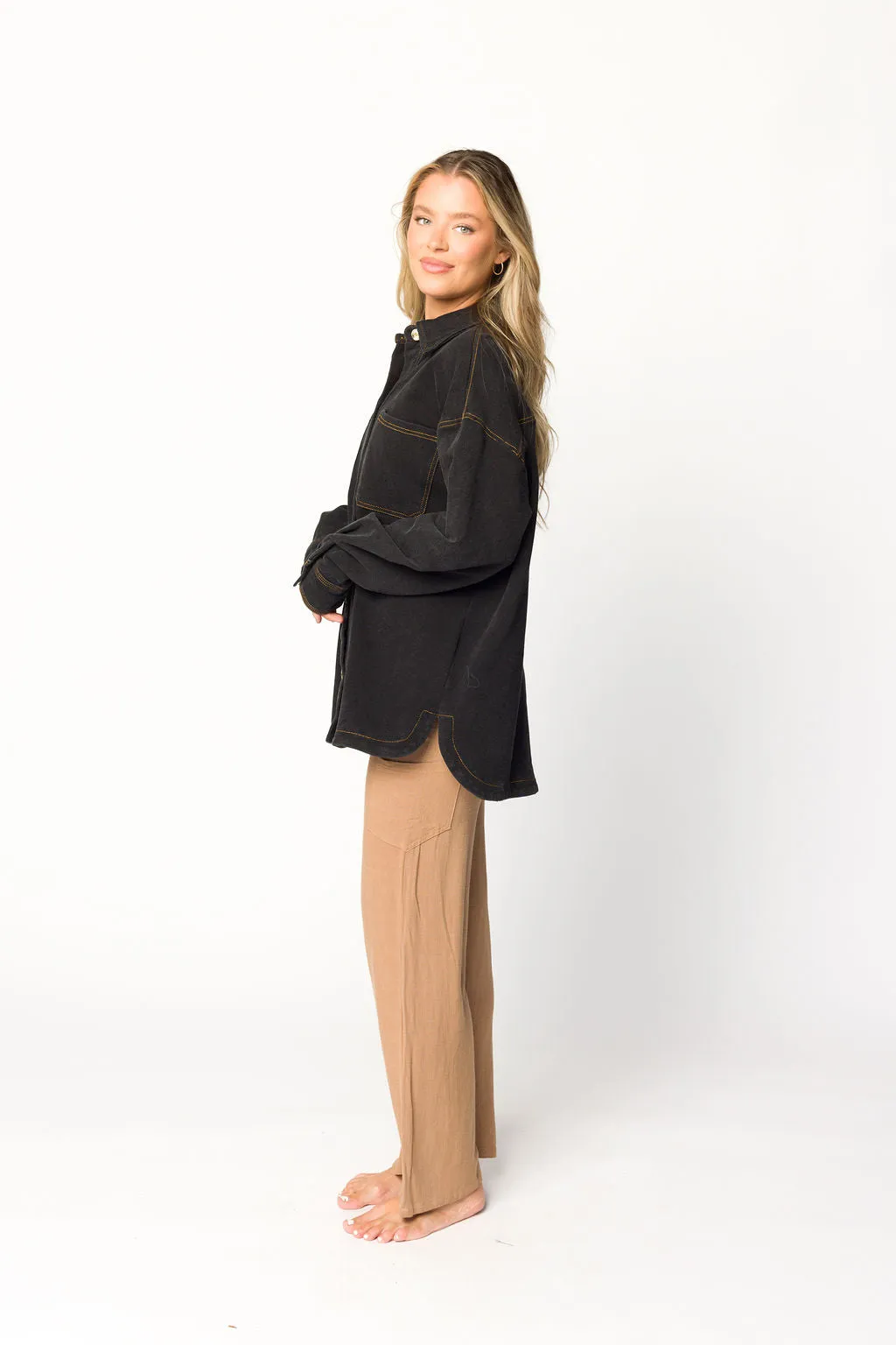 Sadie Linen Cargo Pants With Pockets in Taupe