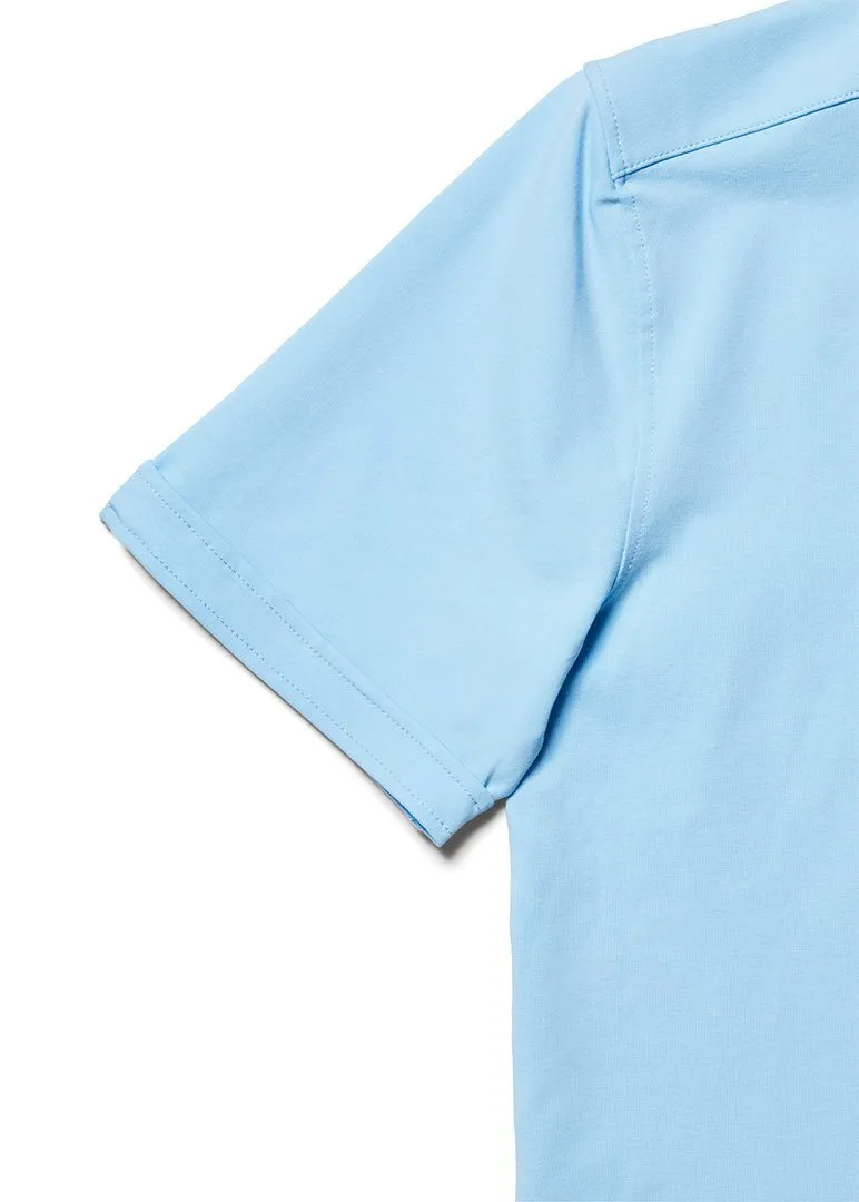 Short-Sleeve Polished Shirt | Light Blue