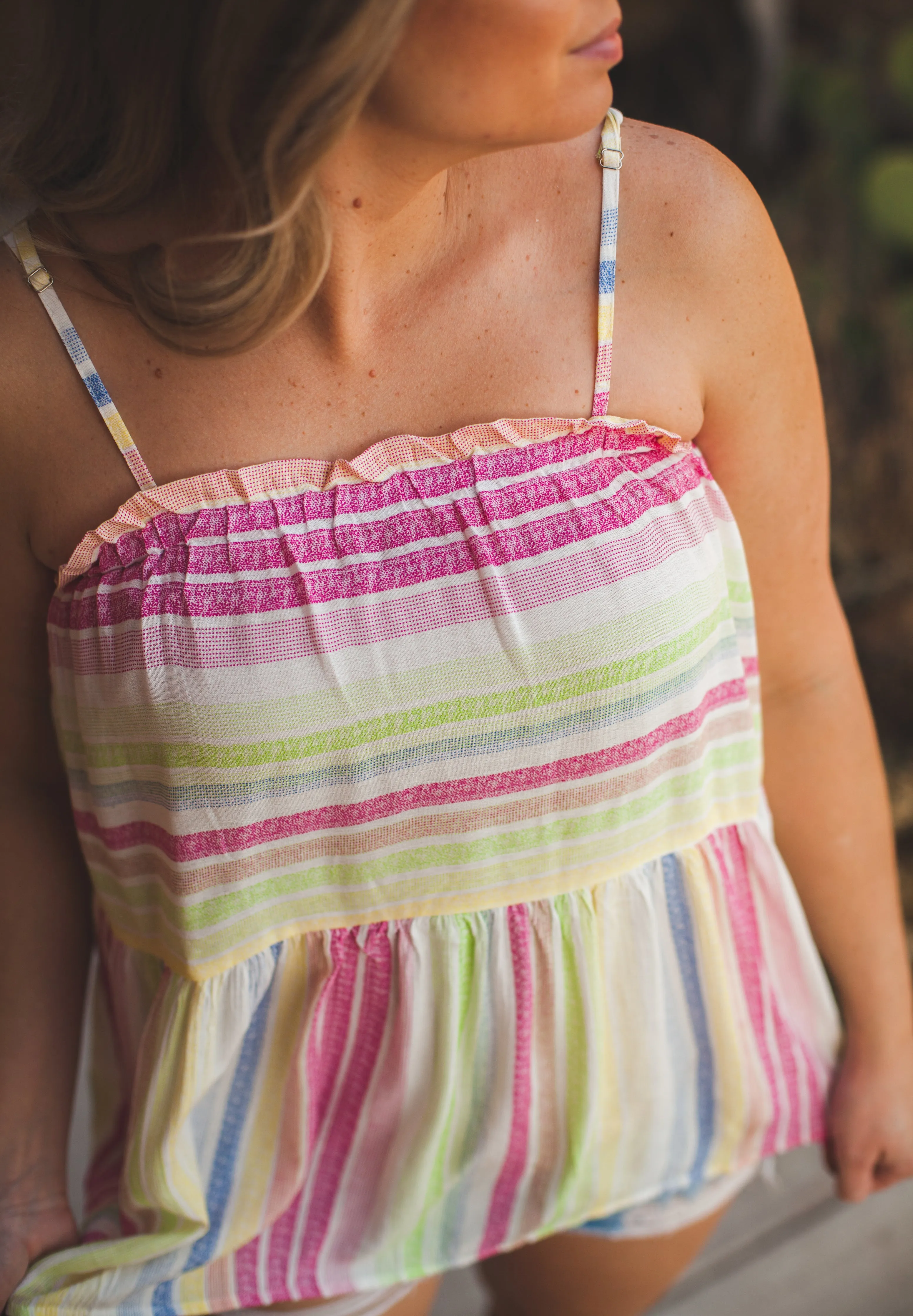 Striped Babydoll Tank