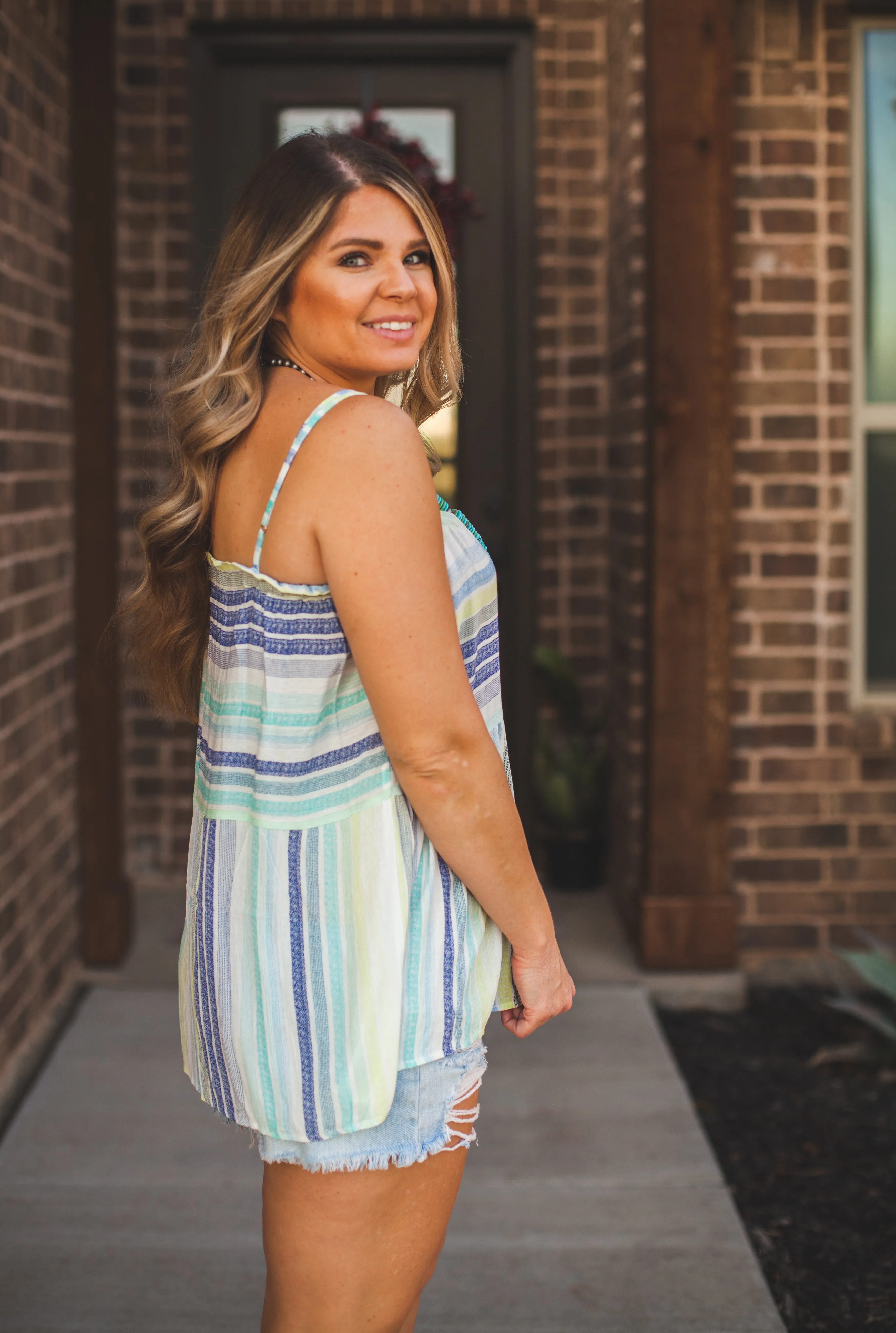 Striped Babydoll Tank