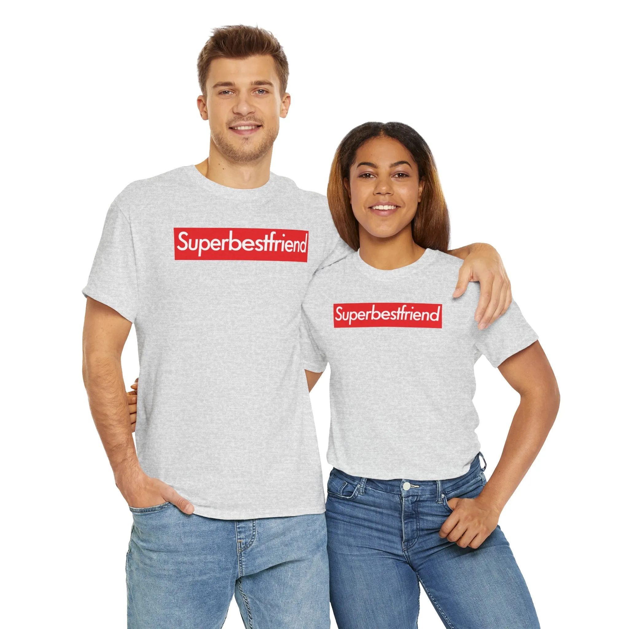 Superbestfriend Unisex Heavy Cotton Tee Shirt T-shirt super Inspired Funny Bestfriend Bestfriends Appreciation Gift For BFF Thank You Thankful Birthday Christmas