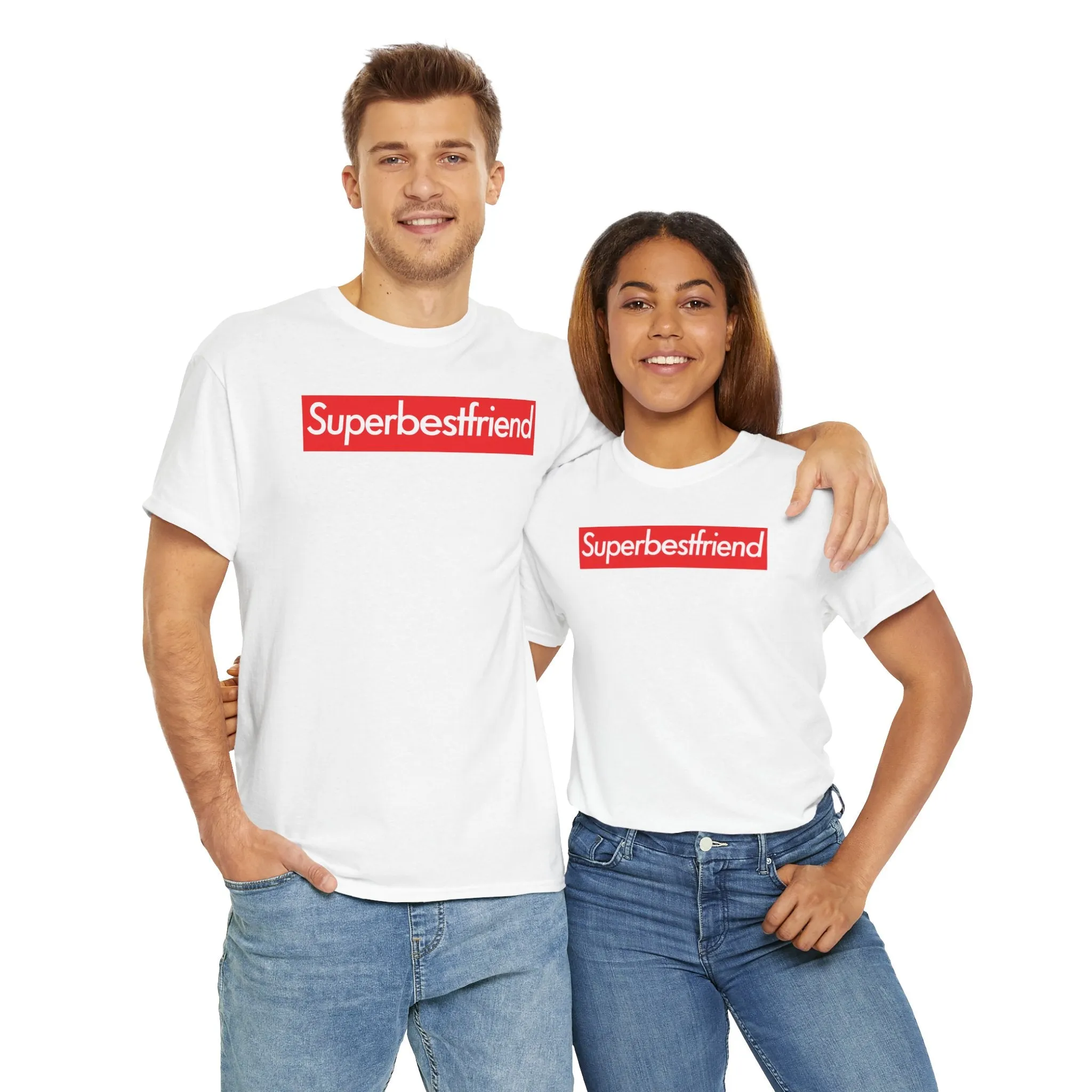 Superbestfriend Unisex Heavy Cotton Tee Shirt T-shirt super Inspired Funny Bestfriend Bestfriends Appreciation Gift For BFF Thank You Thankful Birthday Christmas