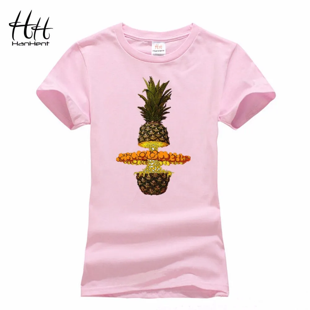 T-shirts HanHent Fruit Pineapple T-shirt Casual Women's Clothes Fashion