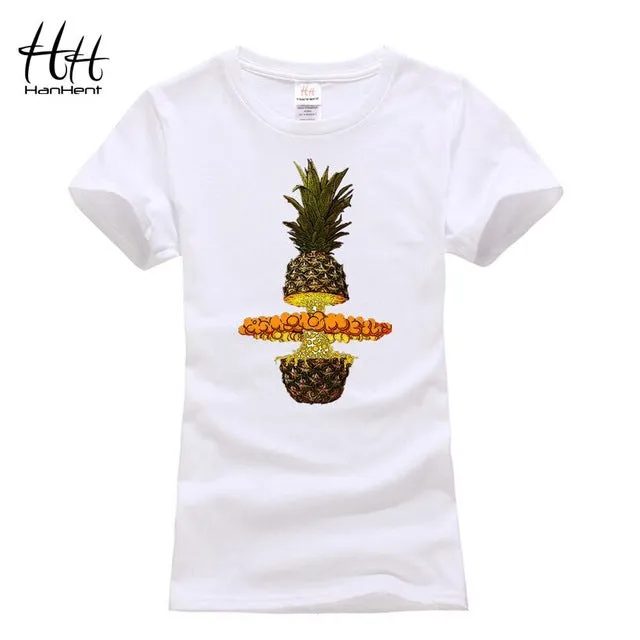 T-shirts HanHent Fruit Pineapple T-shirt Casual Women's Clothes Fashion