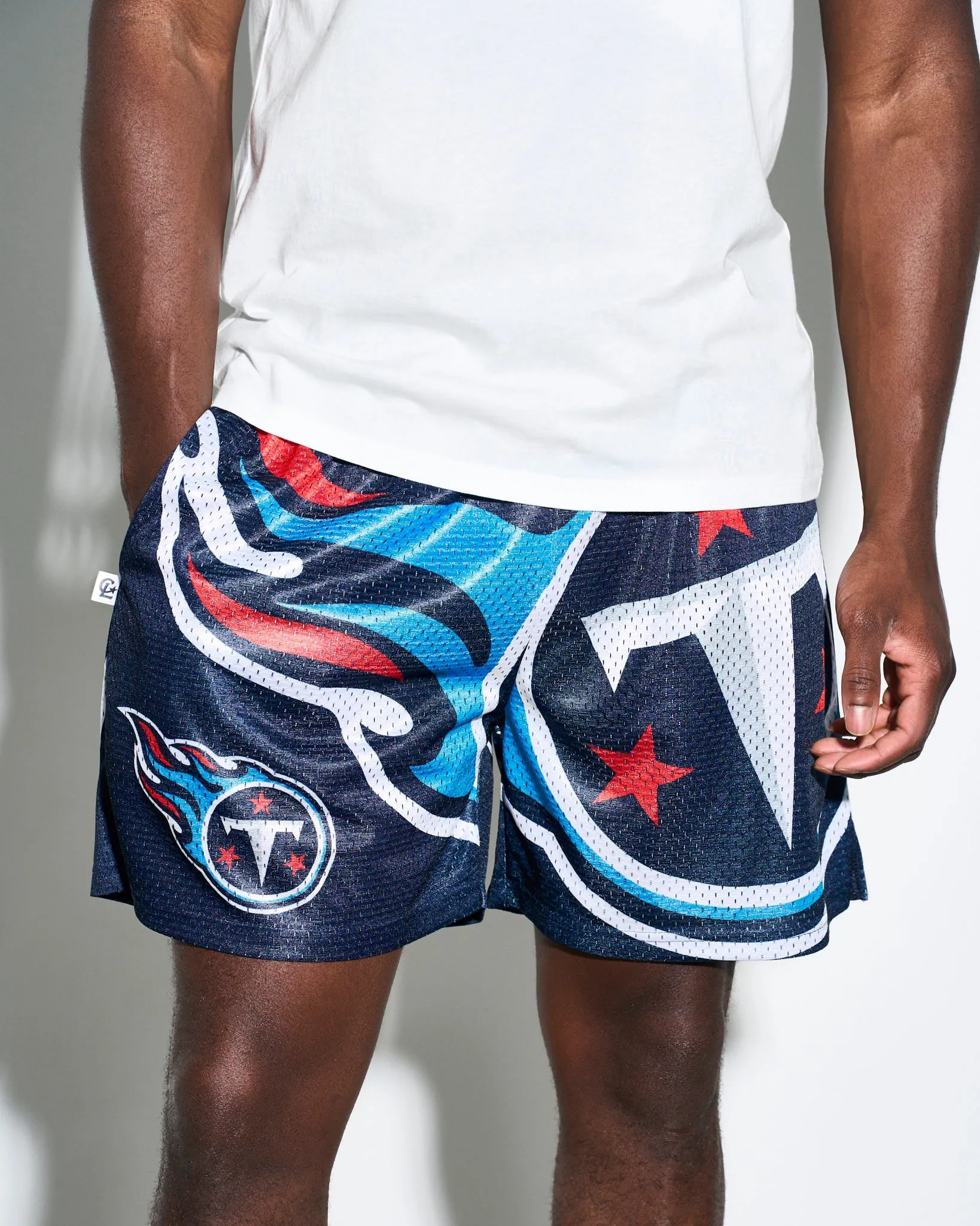 Tennessee Titans Big Logo Retro Shorts