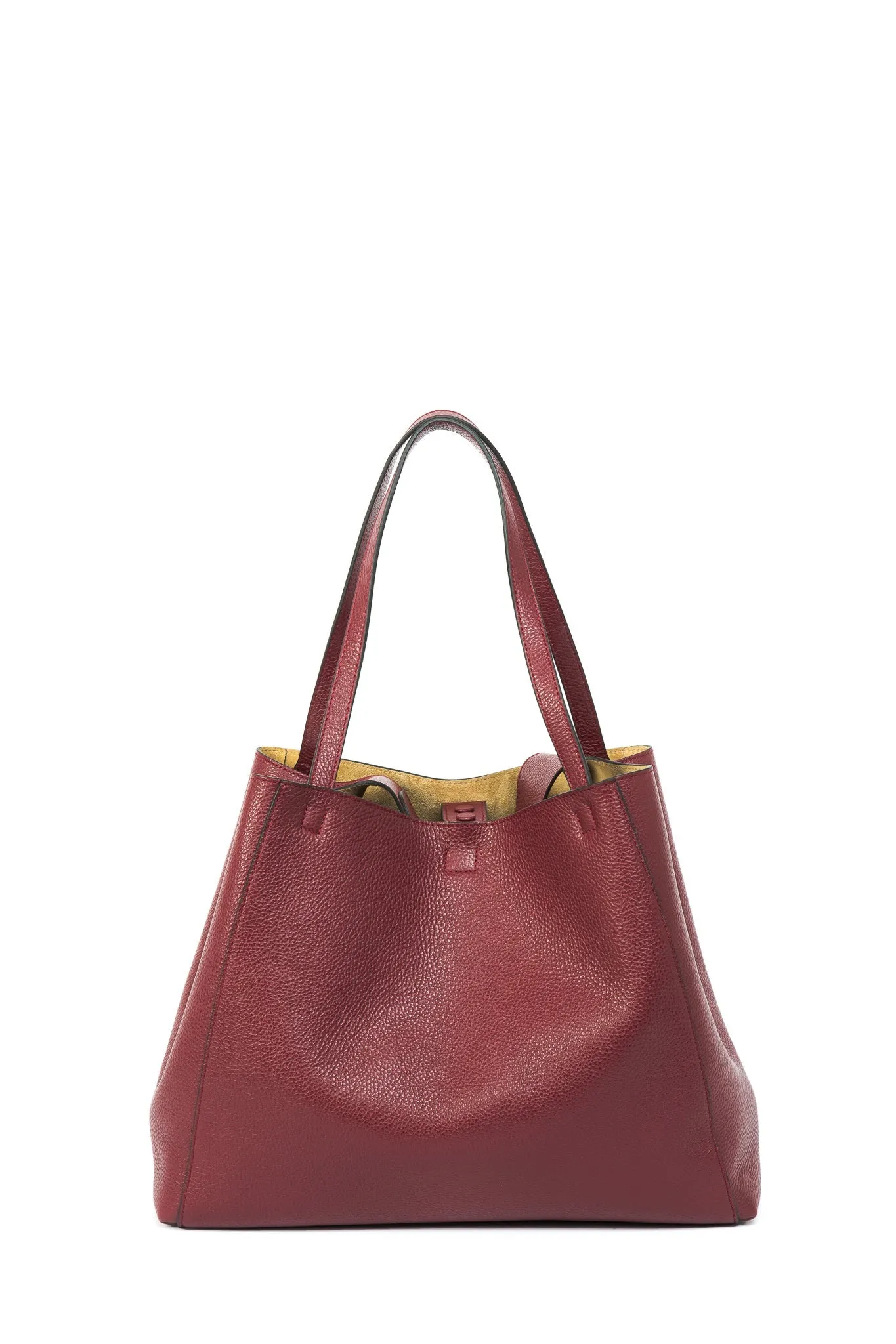 TOTONA HANDBAG IN ITALIAN LEATHER WINE