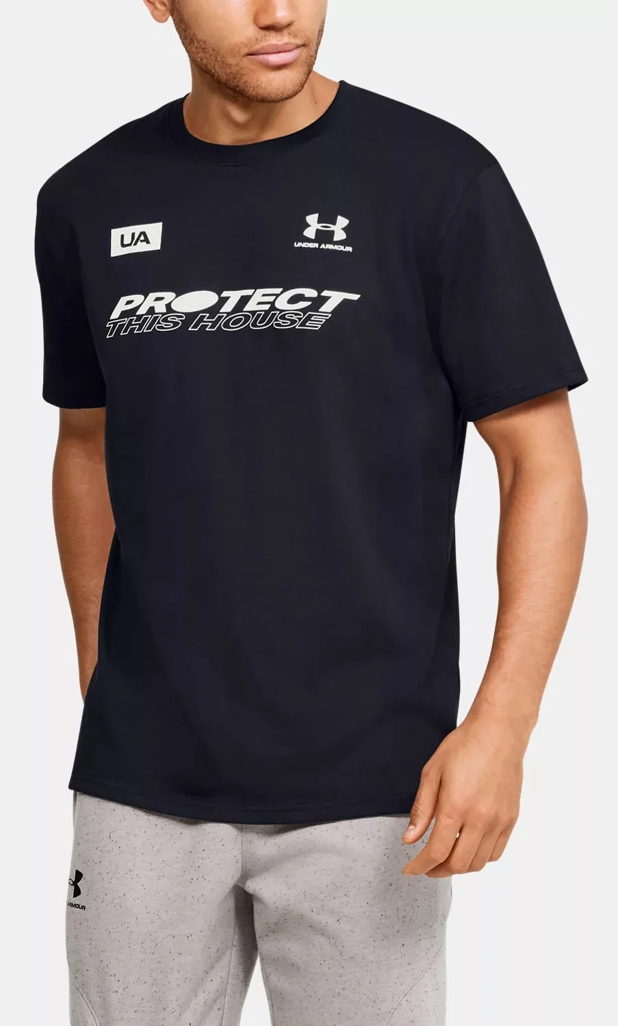 Under Armour PTH Mens Short Sleeve T-Shirt - Black, 1351631-001, Performance Training Apparel