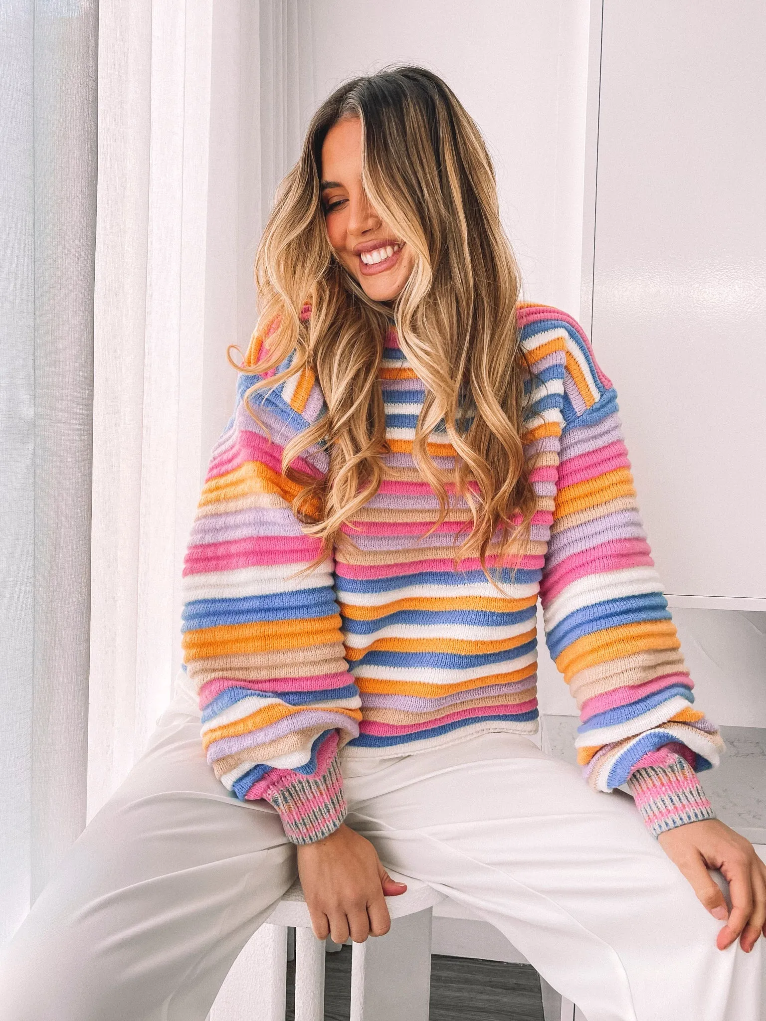 Valkyrie Knit - Pink Stripe