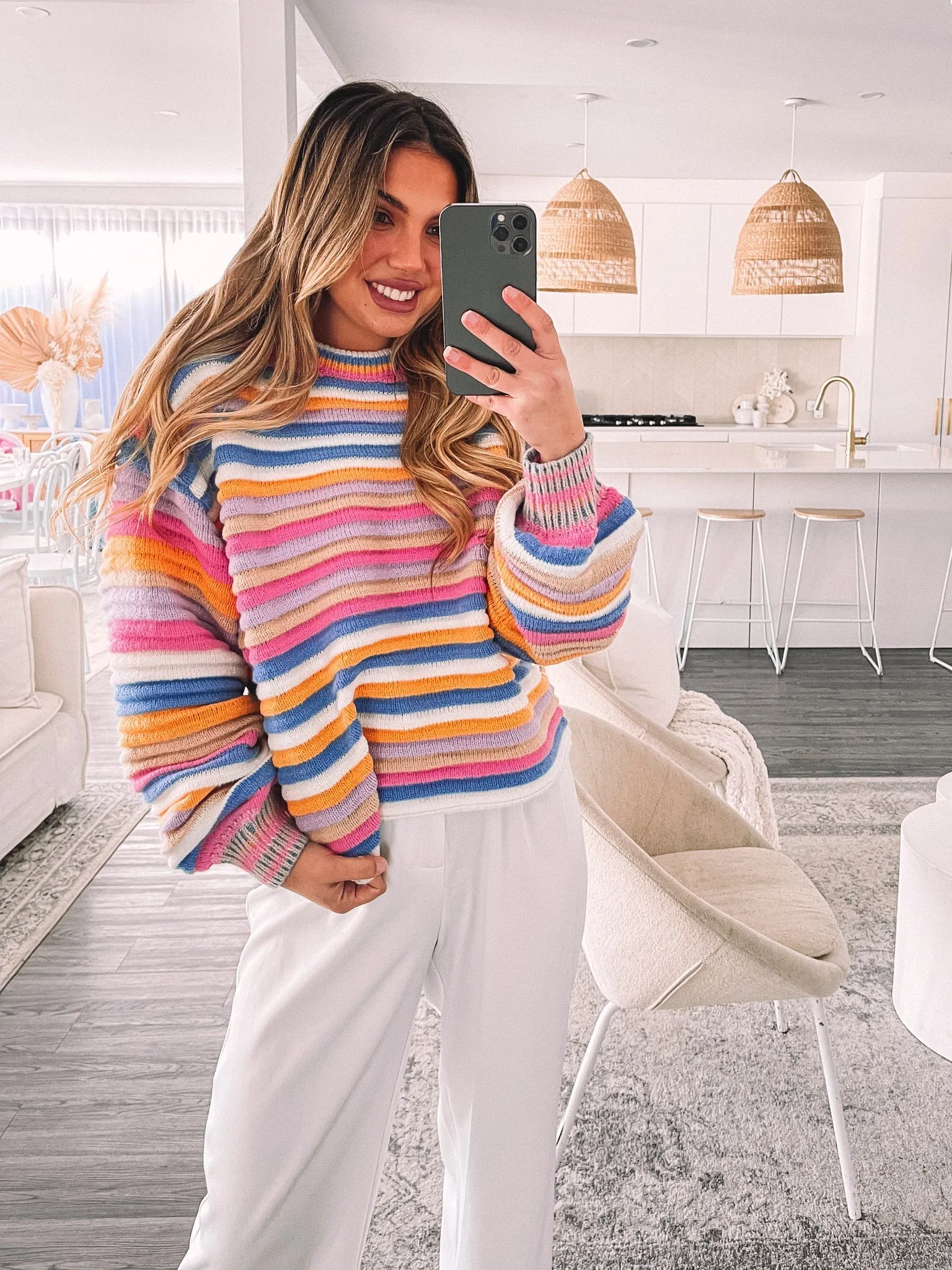 Valkyrie Knit - Pink Stripe