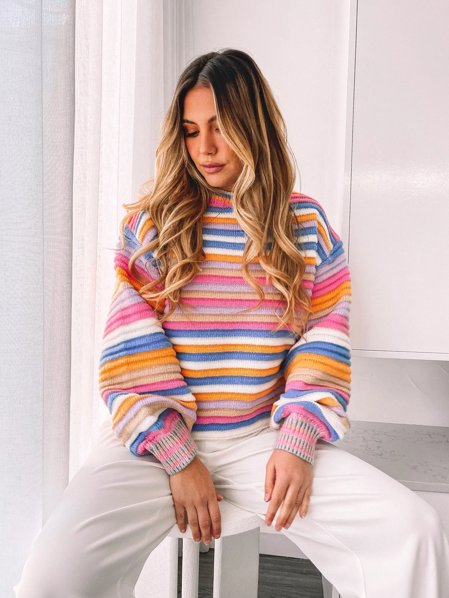 Valkyrie Knit - Pink Stripe