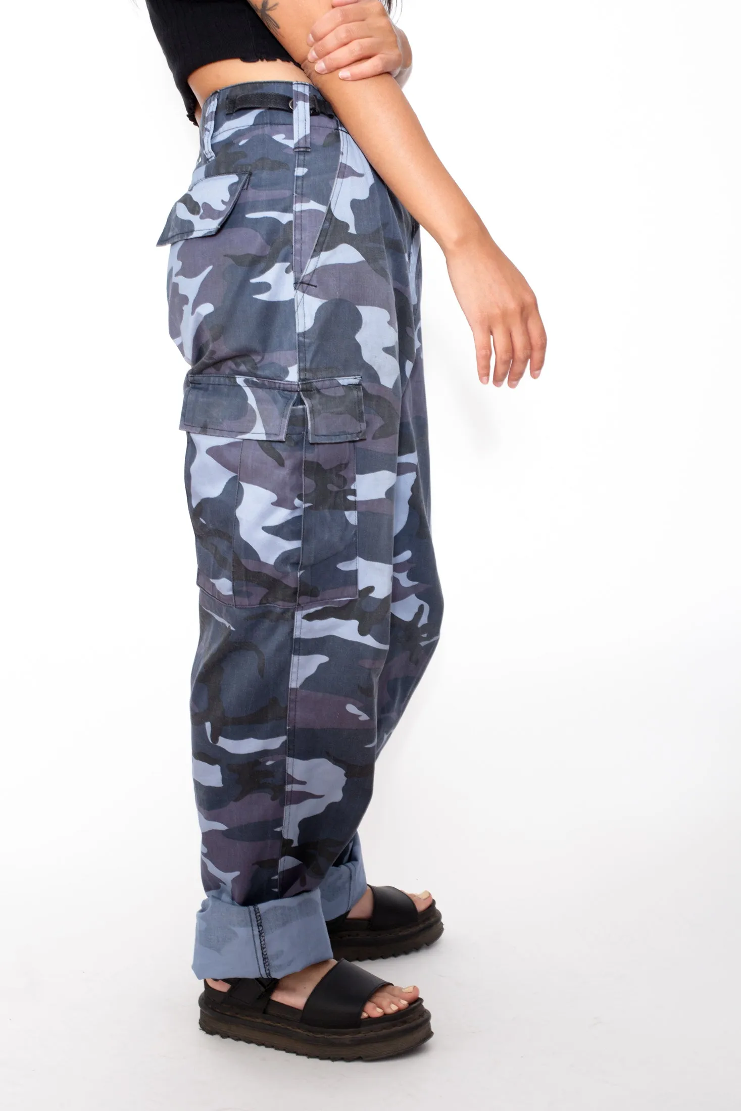 Vintage 90s Blue Camo Cargo Pants