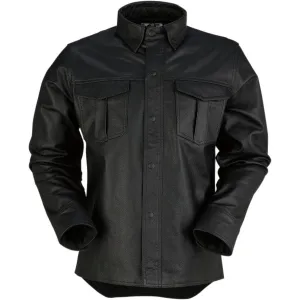 Z1R Motz Leather Shirt - Black